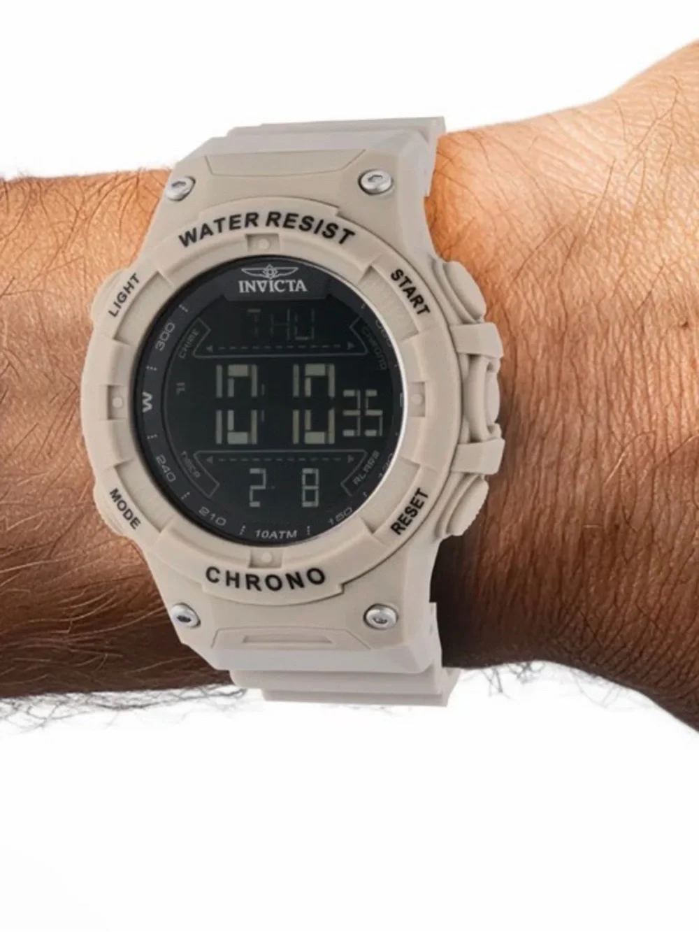 Invicta Racing Burnout Digital Men's Watch - 52mm. Light Brown